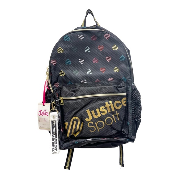 Justice J Sport Patterned Color Block Backpack - Picture 1 of 7